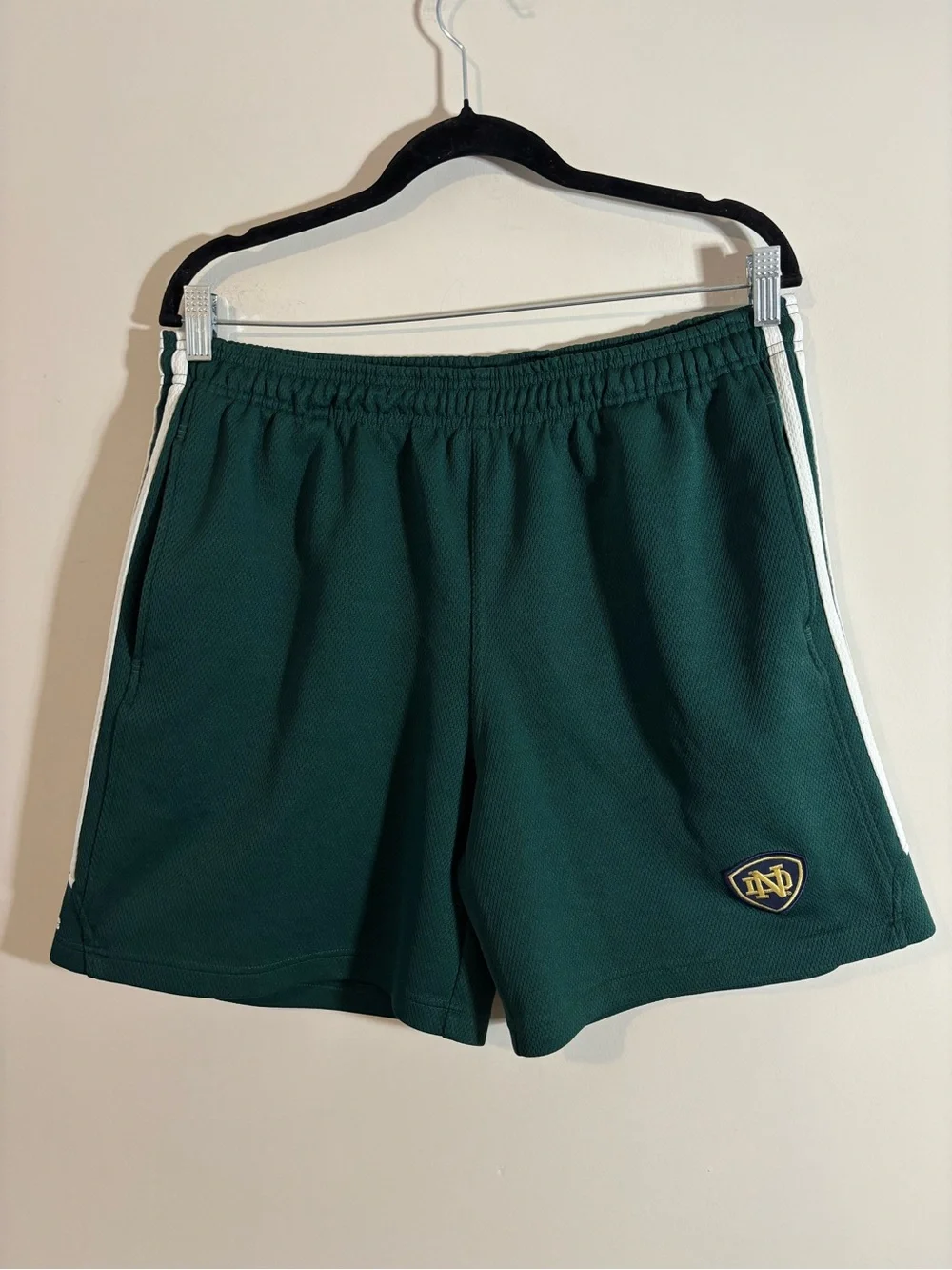 Vtg Adidas Notre Dame Fighting Irish Running Gym Shorts Large